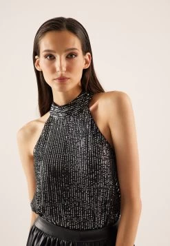 Anna Field TopBlack/Silver Donna T-shirt E Top AN621D18D-Q11