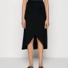 Anna Field Basic Wrap Over Midi Skirt- Gonna A Campana - Black -Anna Field 161673da8d96477e901a7ce66959ee74
