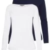 Anna Field 2 PackMaglietta A Manica LungaMaritime Blue/White Donna T-shirt E Top AN621D0PI-K11