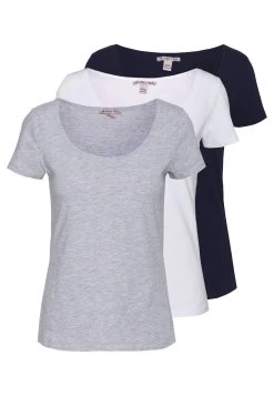 Anna Field 3 PackT-Shirt BasicWhite/Navy/Light Grey Melange Donna T-shirt E Top AN621D0PH-A12