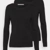 Anna Field 2 PackMaglietta A Manica LungaBlack/Black Donna T-shirt E Top AN621D0U2-Q12 -Anna Field 298eed421c3f4436b47293a63650ecf9