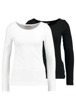 Anna Field 2 PackMaglietta A Manica LungaBlack/White Donna T-shirt E Top AN621D0PI-Q11