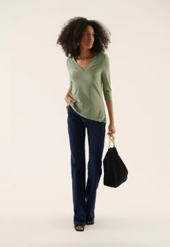 Anna Field 2 PackMaglietta A Manica LungaBlack/Light Green Donna T-shirt E Top AN621D188-Q11