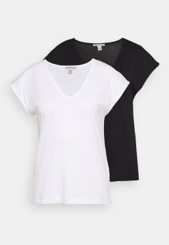 Anna Field Basic V Neck Drop Shoulder 2 Pack T-Shirt BasicBlack/White Donna T-shirt E Top AN621D0TS-Q11 -Anna Field 3f70515ddea441198ad67ad028d850d3