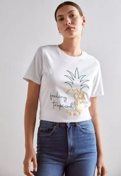 Anna Field Hattie Pineapple PuffT-Shirt Con StampaWhite Donna T-shirt E Top AN621D18M-A11