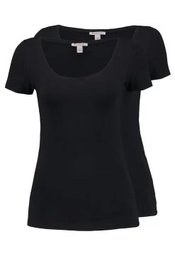 Anna Field 2 Pack T-Shirt BasicBlack Donna T-shirt E Top AN621D0Q1-Q11