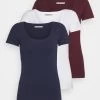 Anna Field 3 PackT-Shirt BasicDark Red/Dark Blue/White Donna T-shirt E Top AN621D0PH-G11 -Anna Field 79b914b97e764c60be392bd7e01017d1