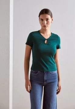 Anna Field T-Shirt BasicDark Green Donna T-shirt E Top AN621D185-M11