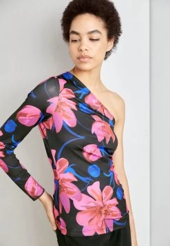 Anna Field Maglietta A Manica LungaBlack/Pink Donna T-shirt E Top AN621D1A7-Q11