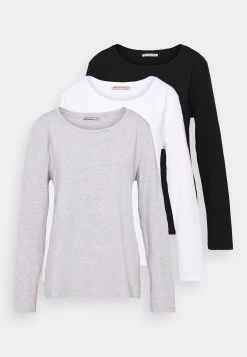 Anna Field 3 PackMaglietta A Manica LungaBlack/White/Mottled Light Grey Donna T-shirt E Top AN621D0XK-Q11 -Anna Field 961352bddf144aa8ae41be158008bf1b