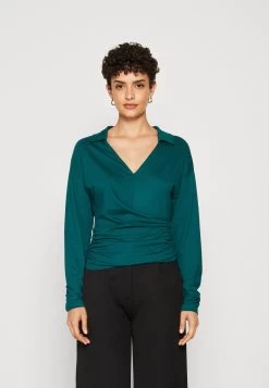 Anna Field Long Sleeve Wrap Blouse With Collar Maglietta A Manica LungaDark Green Donna T-shirt E Top AN621D1A8-M11 -Anna Field 9f48eb3879f642158c8e18443c7f01da