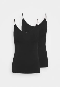 Anna Field 2 PackTopBlack/Black Donna T-shirt E Top AN621D0UP-Q11 -Anna Field a2d7a69951fa44ce9497d2cb3d97d015
