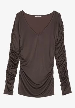 Anna Field Maglietta A Manica LungaDark Brown Donna T-shirt E Top AN621D18B-O11 -Anna Field a2edc6b05c15491aa2b7b26429de91a6
