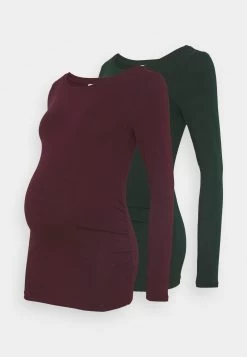 2 PackMaglietta A Manica LungaDark Green/Bordeaux Donna T-shirt E Top EX429G01V-M11 -Anna Field bbab31f45b5841b891ef96e674ed27e8
