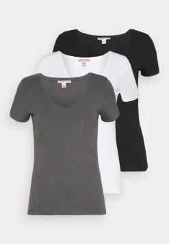 Anna Field 3 PackT-Shirt BasicBlack, White Donna T-shirt E Top AN621D0QW-Q11