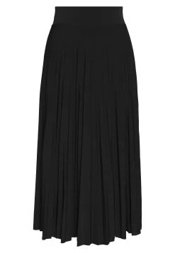 Anna Field Plisse A-Line Midi Skirt - Gonna A Campana - Black -Anna Field dd87f996418743d1bcc2954fe9aebcc7