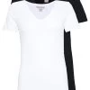 2 Pack T-Shirt BasicBlack/White Donna T-shirt E Top ANH21D006-Q11