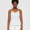 Anna Field Top - Light Blue/White -Anna Field e8209e32218948f0938dd08c5a7064d2