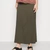 Maternity Maxi Skirt With Drawstring WaistbandGonna Lunga606Khaki Donna Gonne EX429E00N-N11