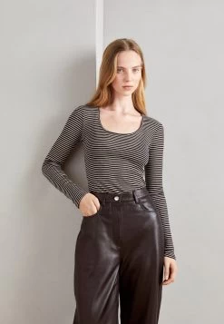 Anna Field Maglietta A Manica LungaBlack/Beige Donna T-shirt E Top AN621D197-Q11